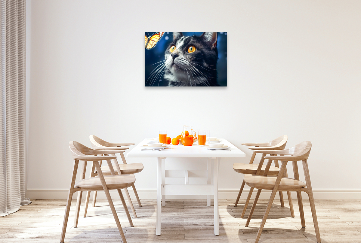 Ein Motiv aus dem Kalender Die Katze und der Schmetterling