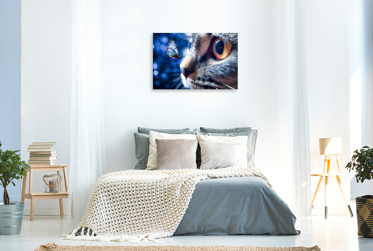Ein Motiv aus dem Kalender Die Katze und der Schmetterling