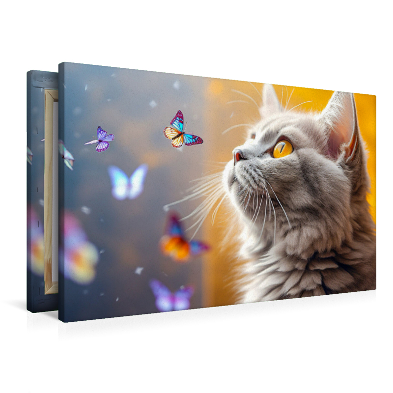 Ein Motiv aus dem Kalender Die Katze und der Schmetterling