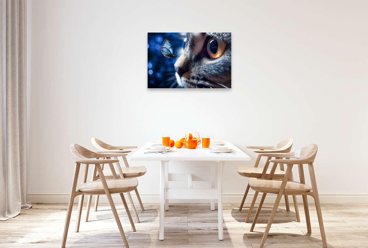 Ein Motiv aus dem Kalender Die Katze und der Schmetterling