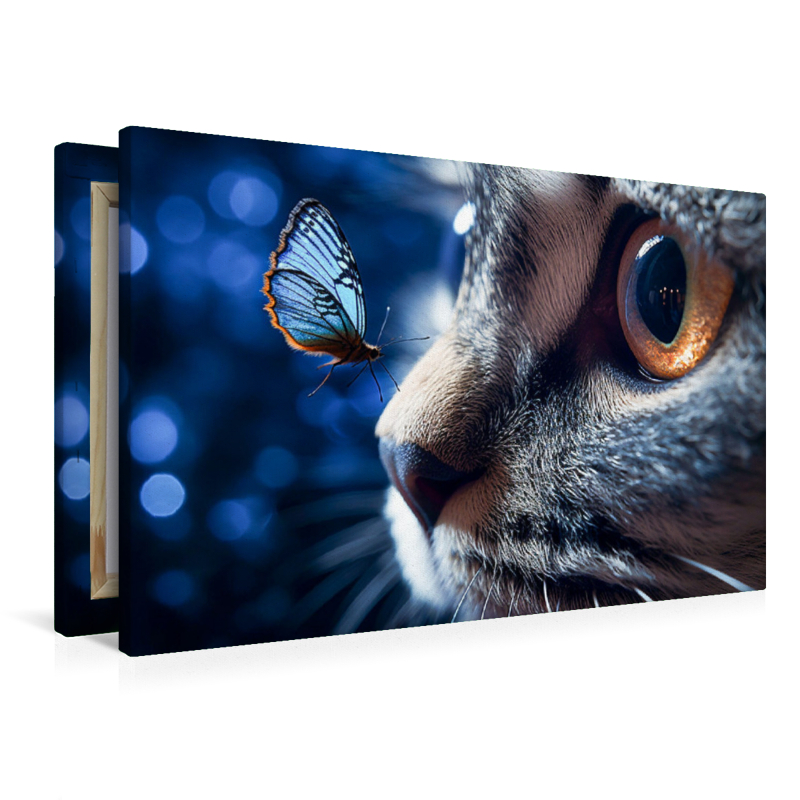 Ein Motiv aus dem Kalender Die Katze und der Schmetterling