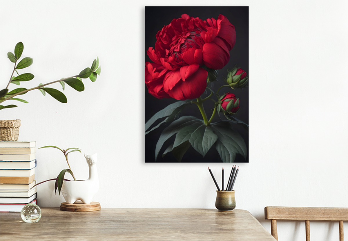 Rote Phantasieblume