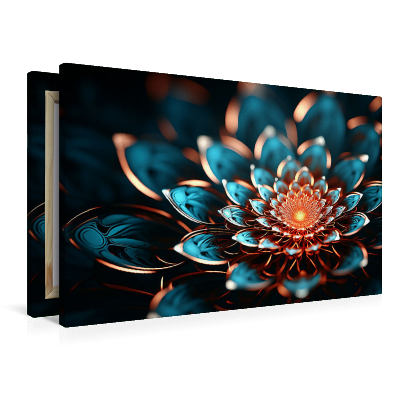 Fibonacci in einer Blüte in 3D Fraktal