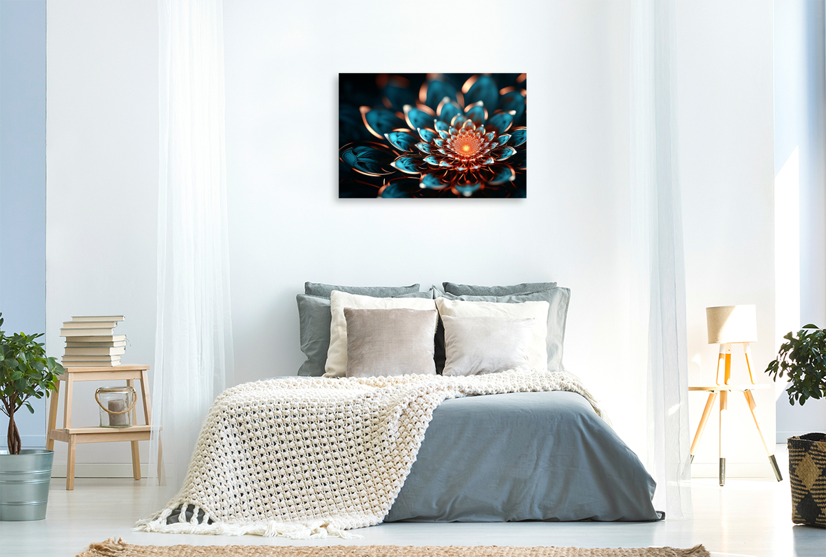 Fibonacci in einer Blüte in 3D Fraktal