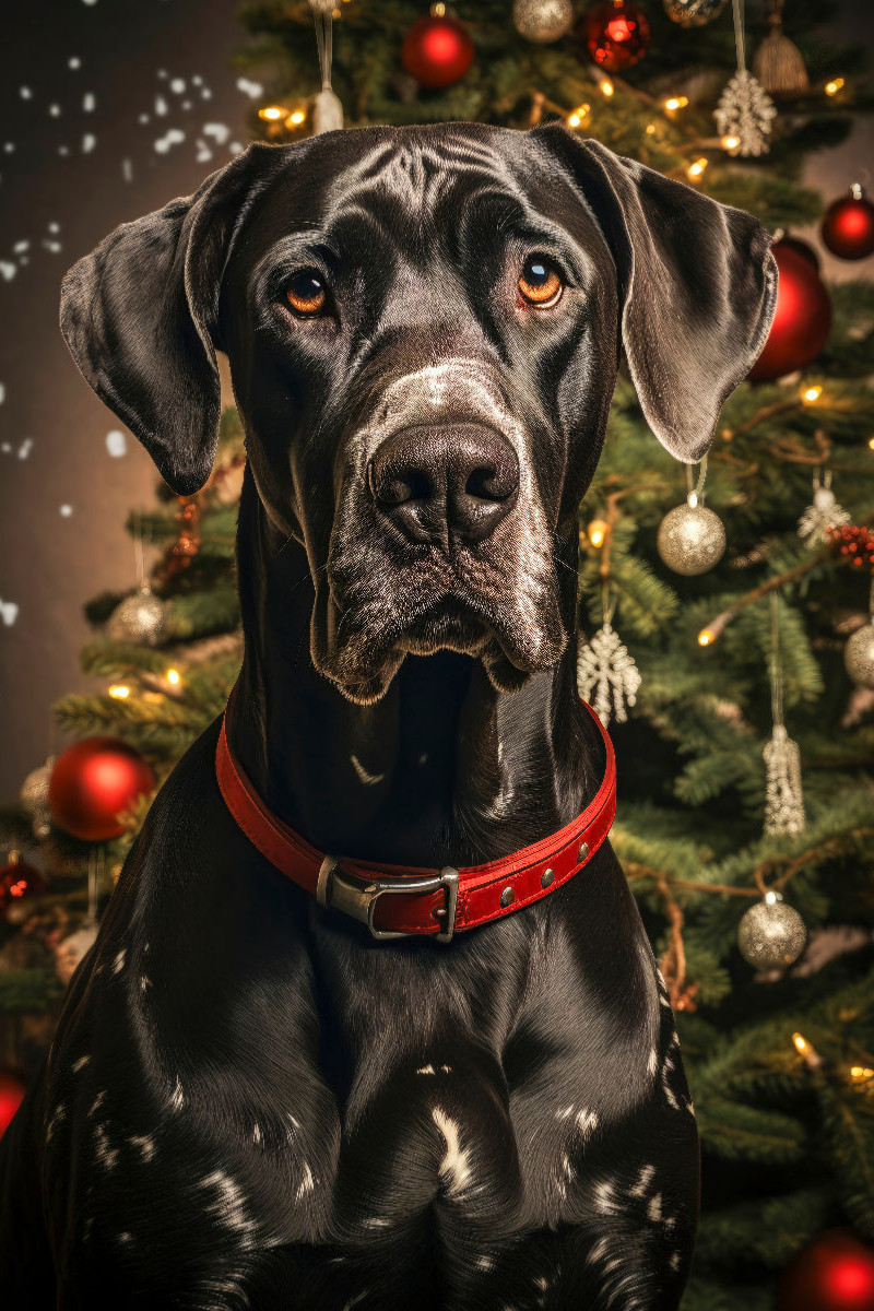 Deutsche Dogge, es weihnachtet