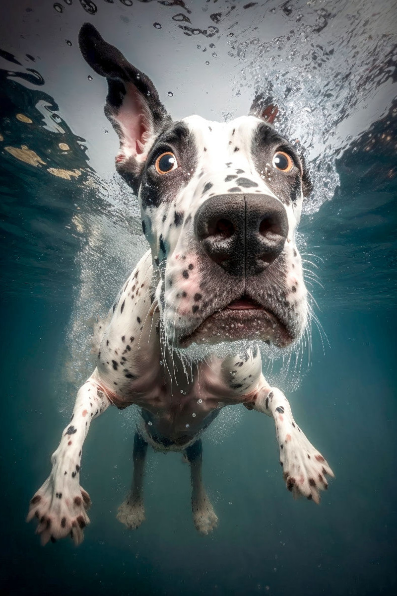 Deutsche Dogge, Schwimmen ist toll