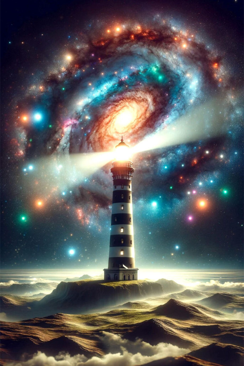 Galactic Lighthouse - Astronomie Bild