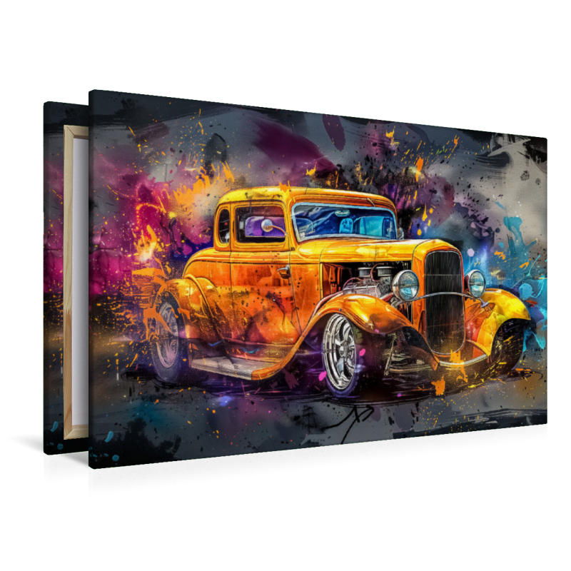 Ein Motiv aus dem Kalender Hot Road - Oldtimer durch eine KI im neuen Gewand