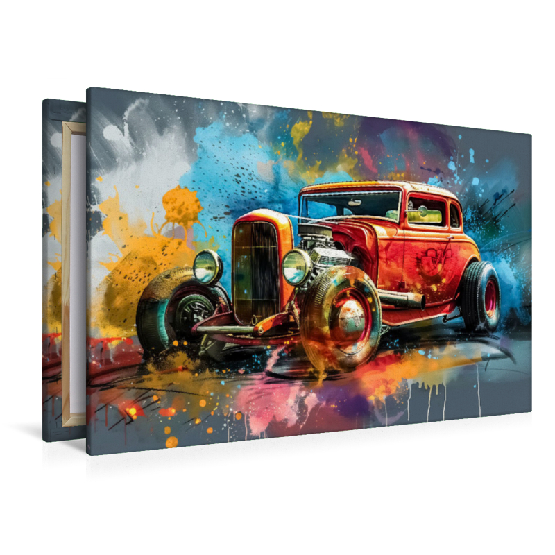 Ein Motiv aus dem Kalender Hot Road - Oldtimer durch eine KI im neuen Gewand