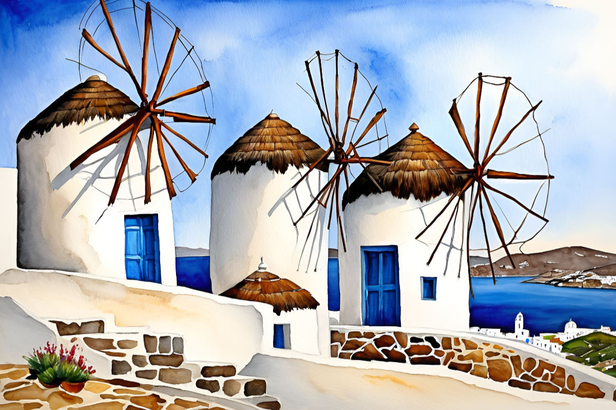 Windmühlen auf Mykonos