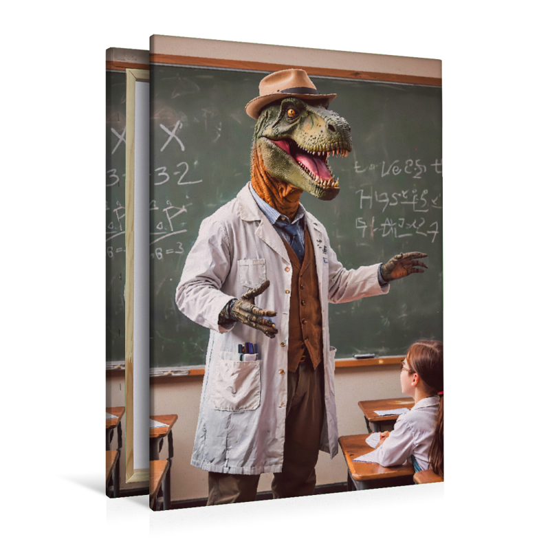 Ein Dino Lehrer im Unterricht