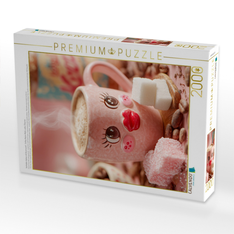 Verliebter Kakao mit Kussmund - Süßes Retro-Motiv voller Charme
