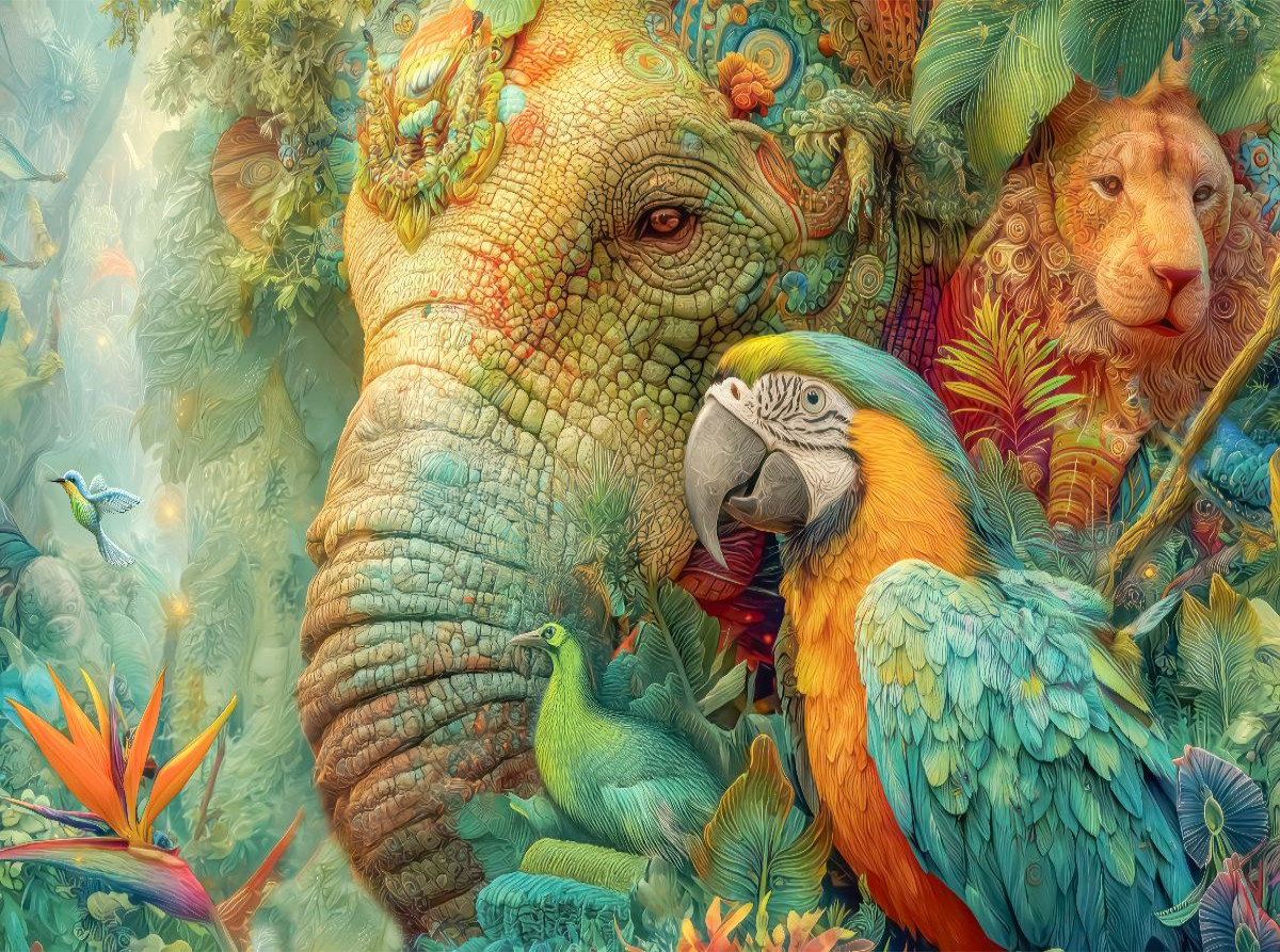Créatures animales de la jungle