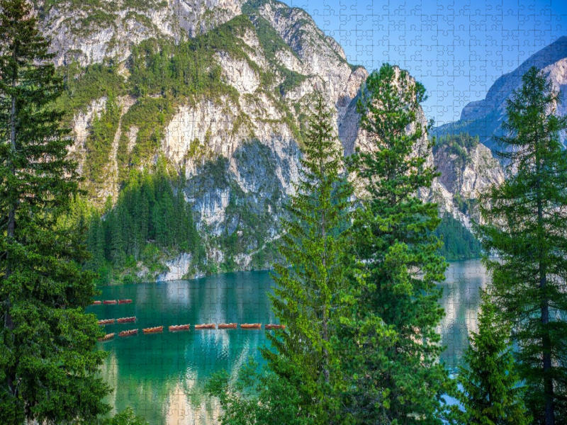 Boote auf dem Pragser Wildsee