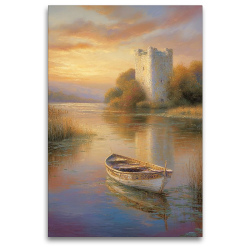Turm am herbstlichen See