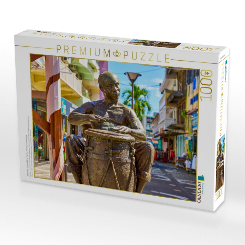 Trommler-Statue Velo in Point-a-Pitre auf Guadeloupe