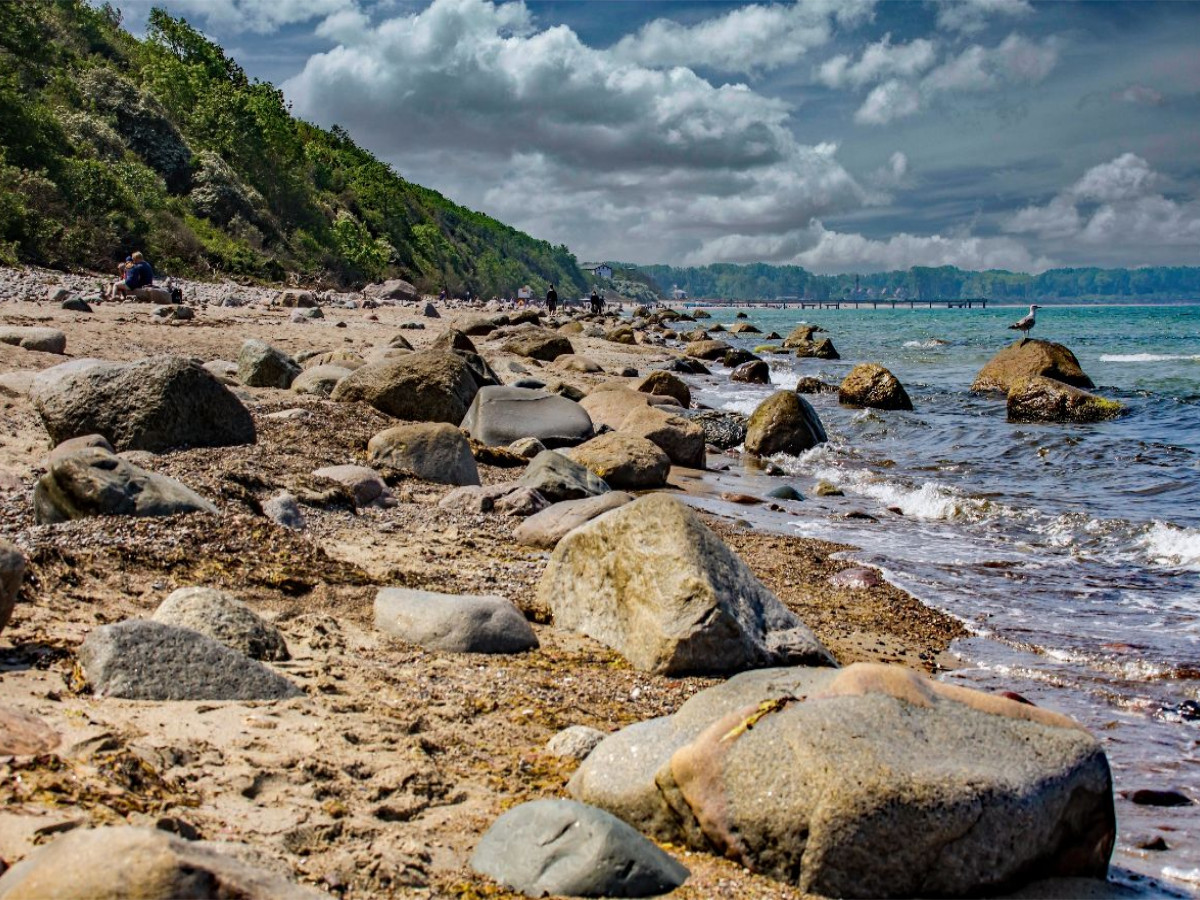 Eine sehr steinreiche Steilküste - Ostseebad Rerik