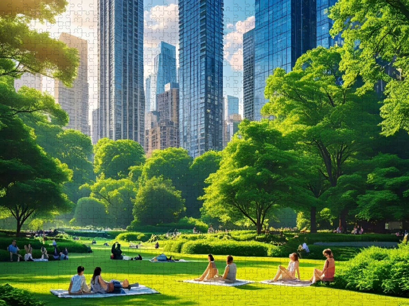 Entspannen und Durchatmen im Park