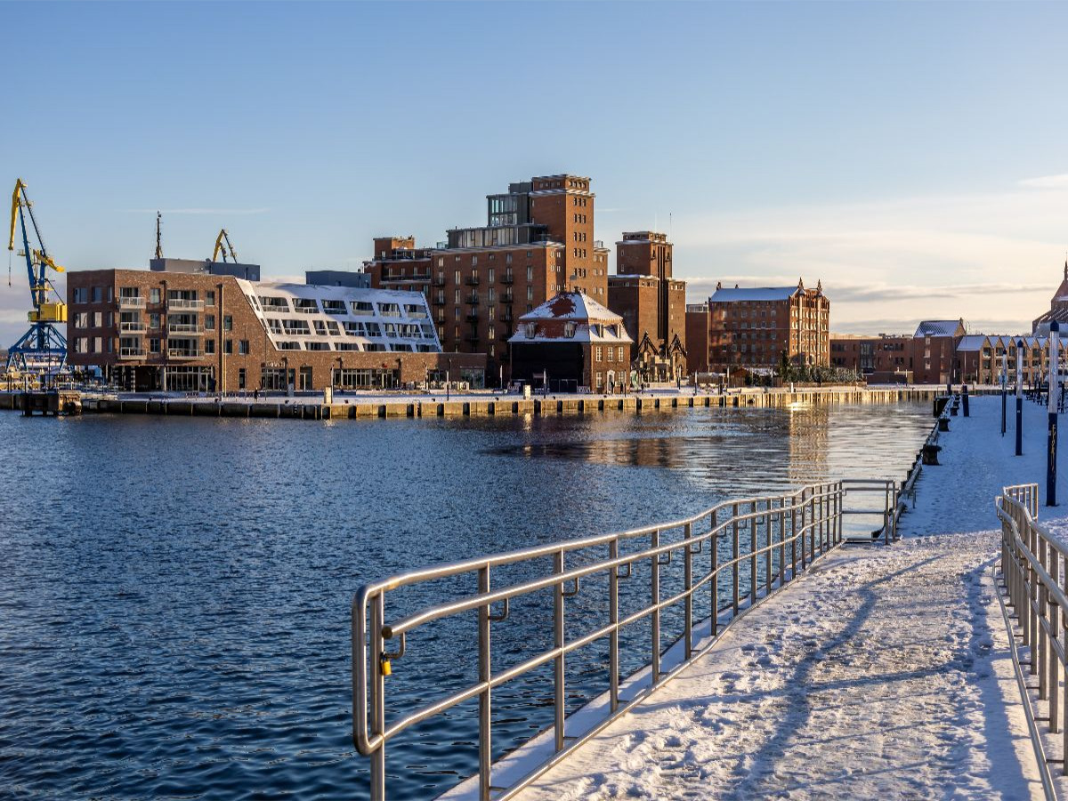 Blick auf die Speicherlandschaft der Hansestadt Wismar