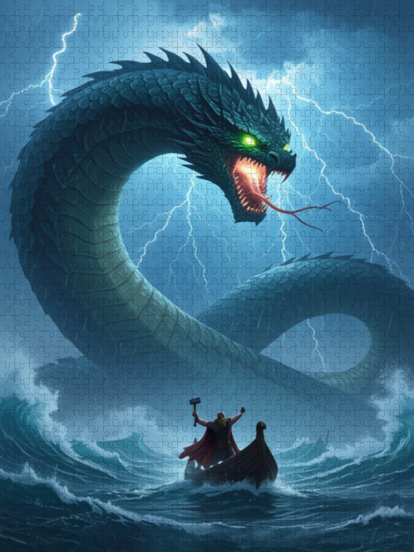 Jörmungandr, weltumspannende Midgardschlange