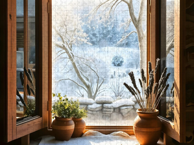 Winterstille vor dem Fenster