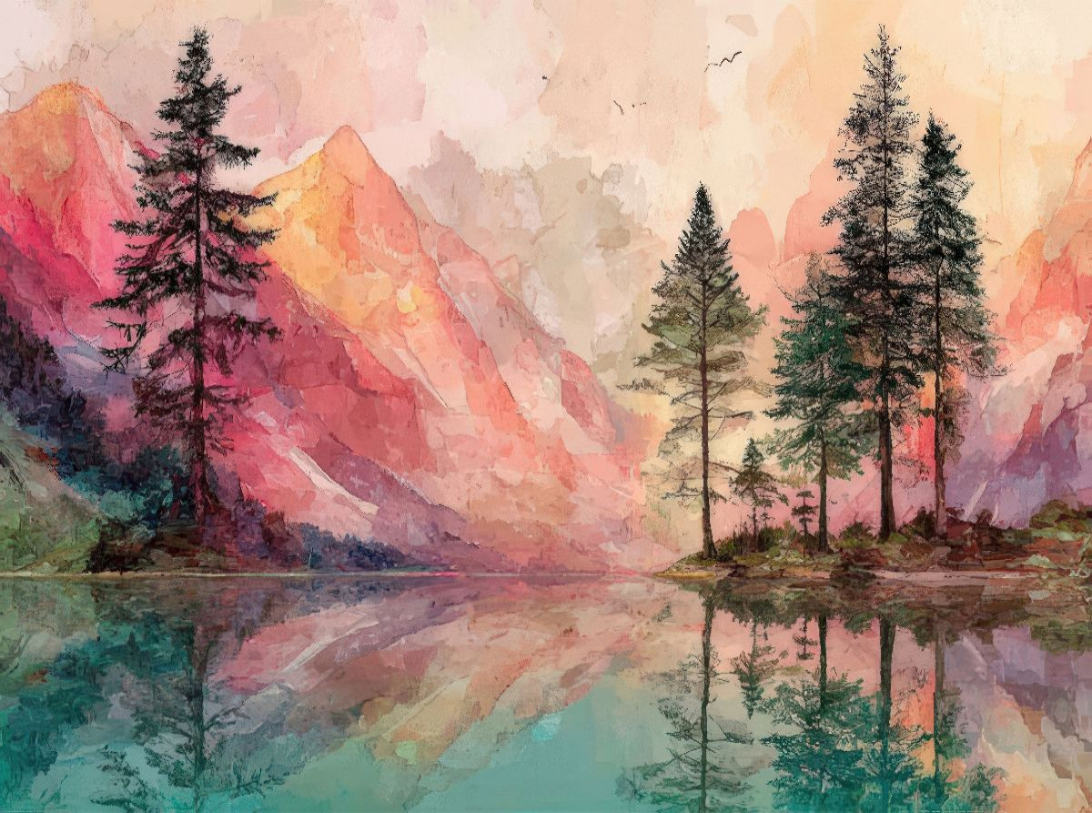 Farbspiel der Berge