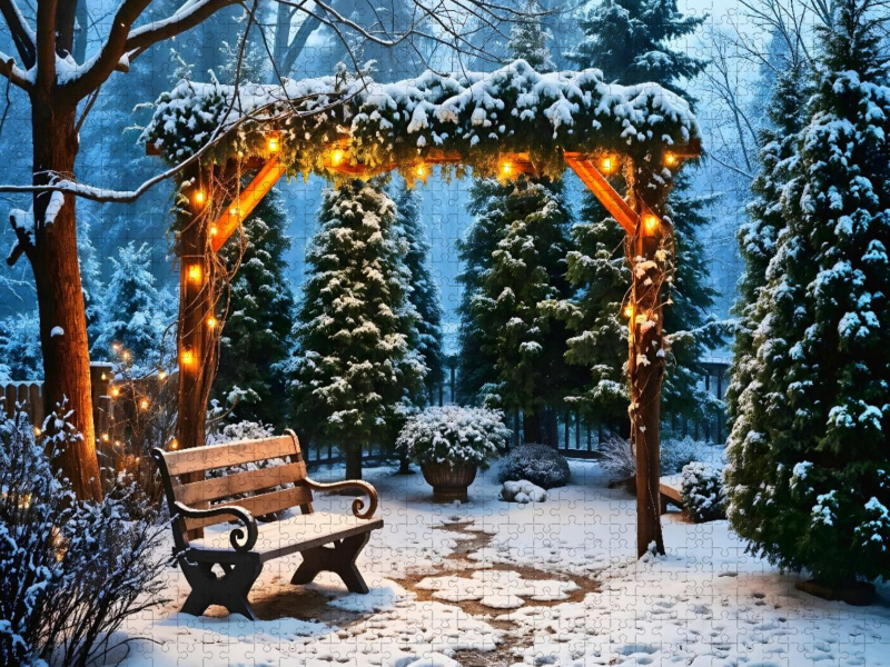 Lichter im Wintergarten