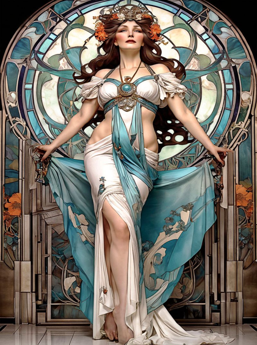 Plakat im französischen Art Nouveau-Stil