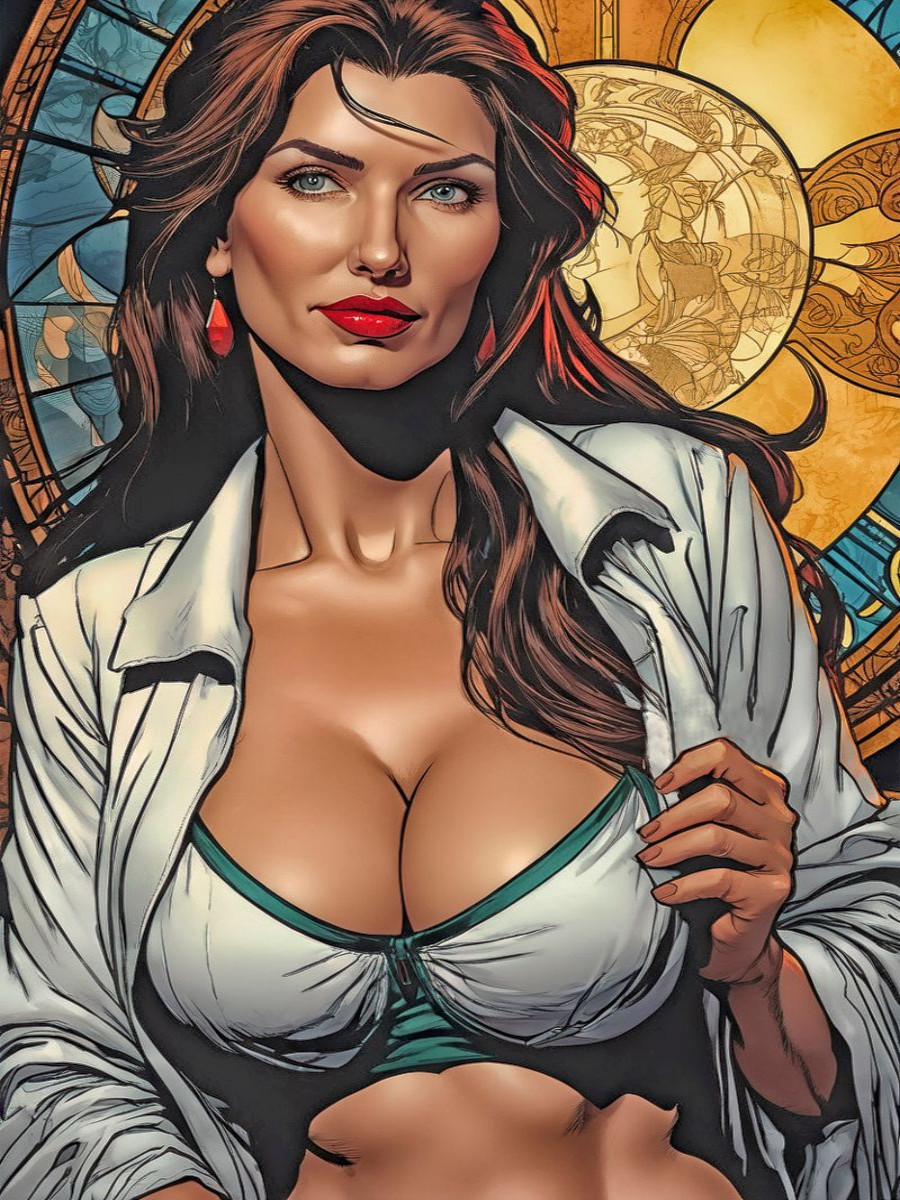 Darstellung im Stil amerikanischer Comics