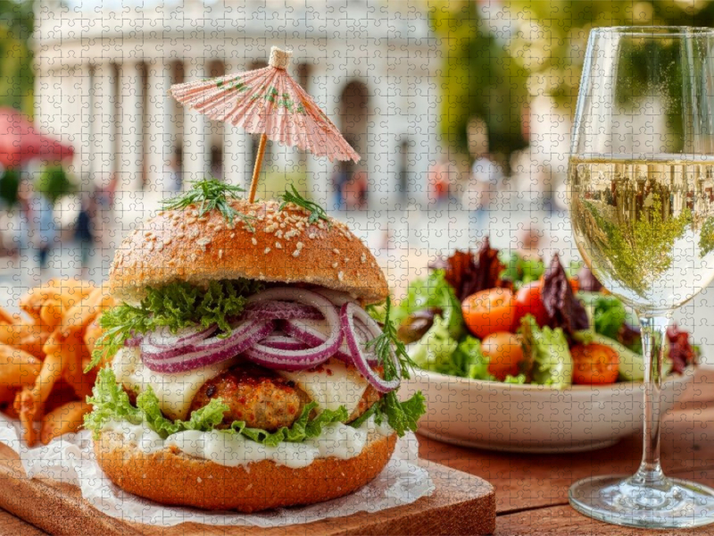 Absolut genial - ein Aubergine-Hamburger