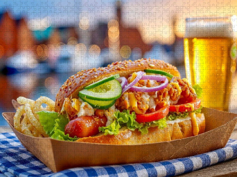 Ein Hot Dog - zum Reinbeißen