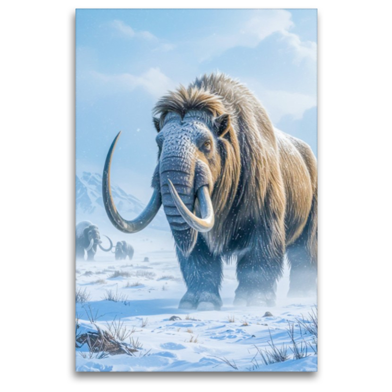 Wollhaarmammut im Schneegestöber