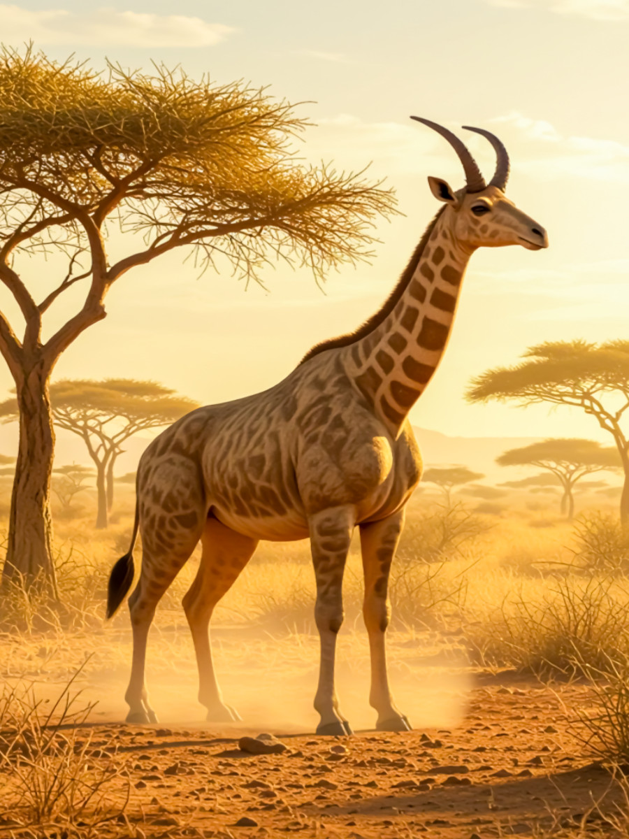 Sivatherium, gigantische Ur-Giraffe mit Geweih