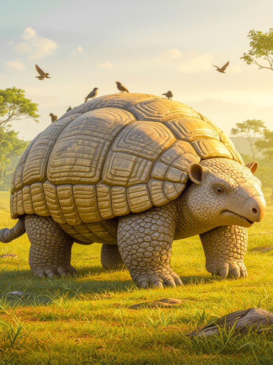 Glyptodon, gepanzerter Riesen-Gürteltierverwandter