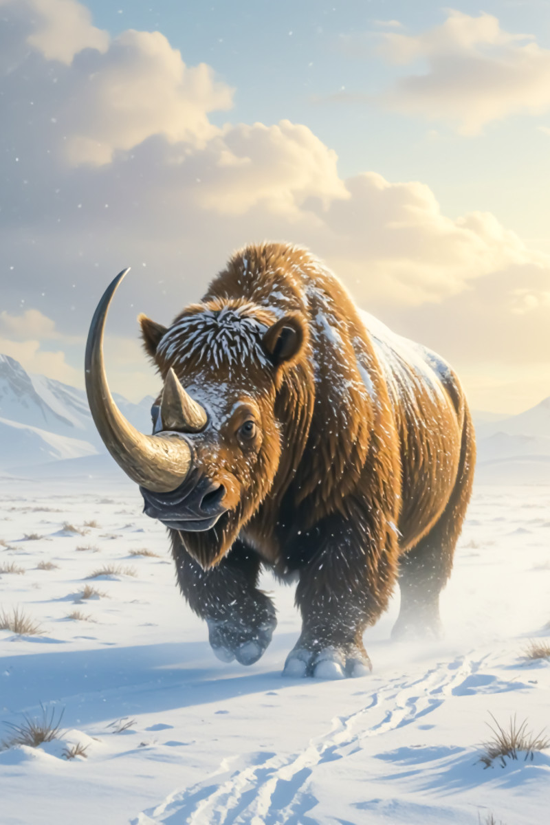 Das Wollnashorn im Eis