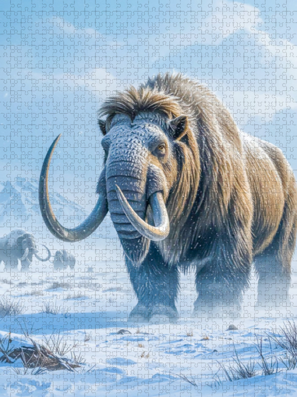 Wollhaarmammut im Schneegestöber
