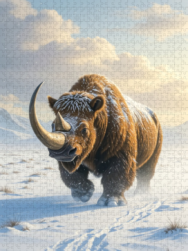 Das Wollnashorn im Eis