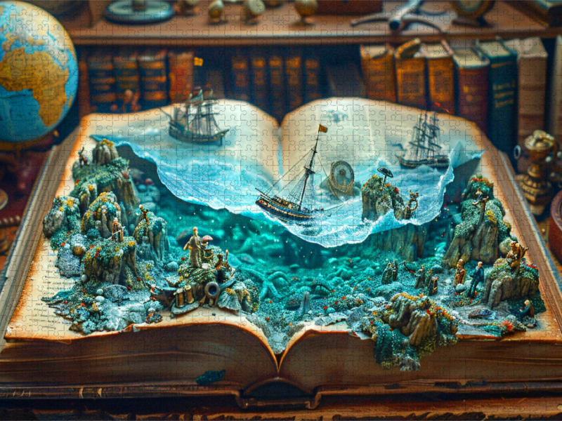 Der tiefe Ozean in Büchern