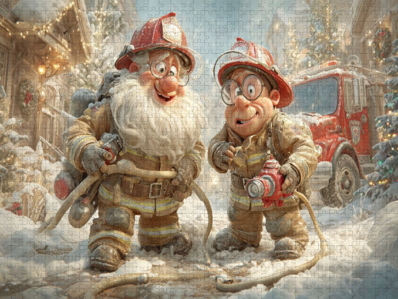Wenn der Weihnachtsmann löschen kommt, gibt’s Geschenke mit Blaulicht!