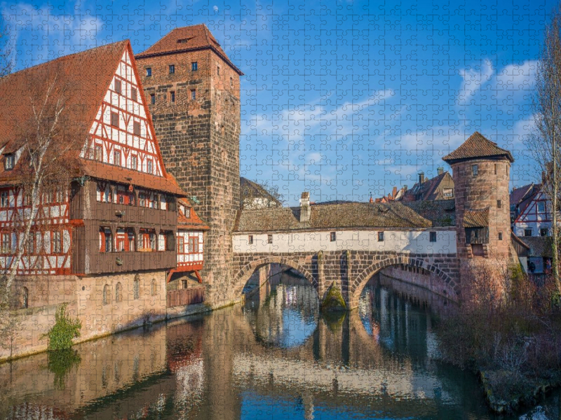 Nürnbergs Altstadt an der Pegnitz