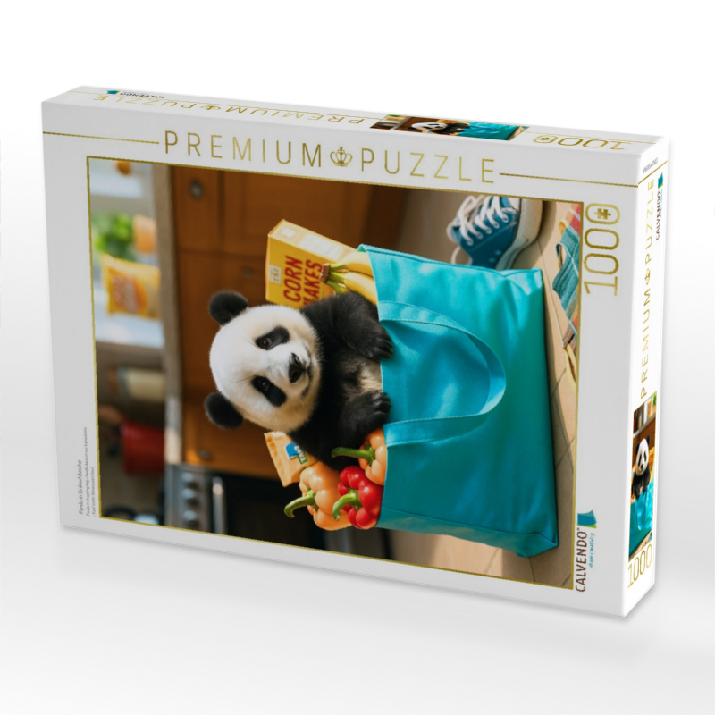 Panda in Einkaufstasche