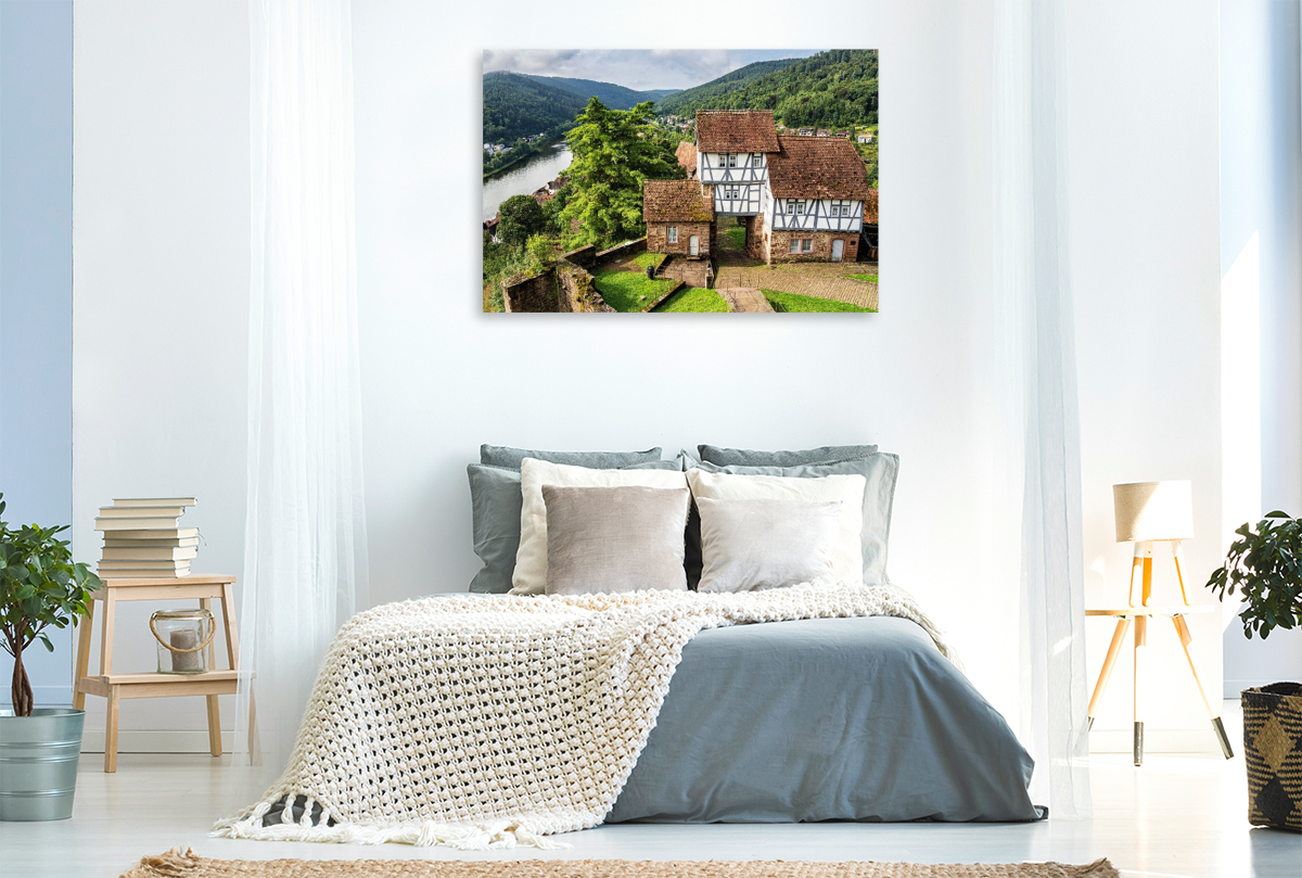 Blick vom Schloss Hirschhorn auf das Neckartal
