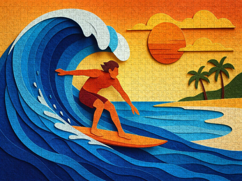 Surf die Welle