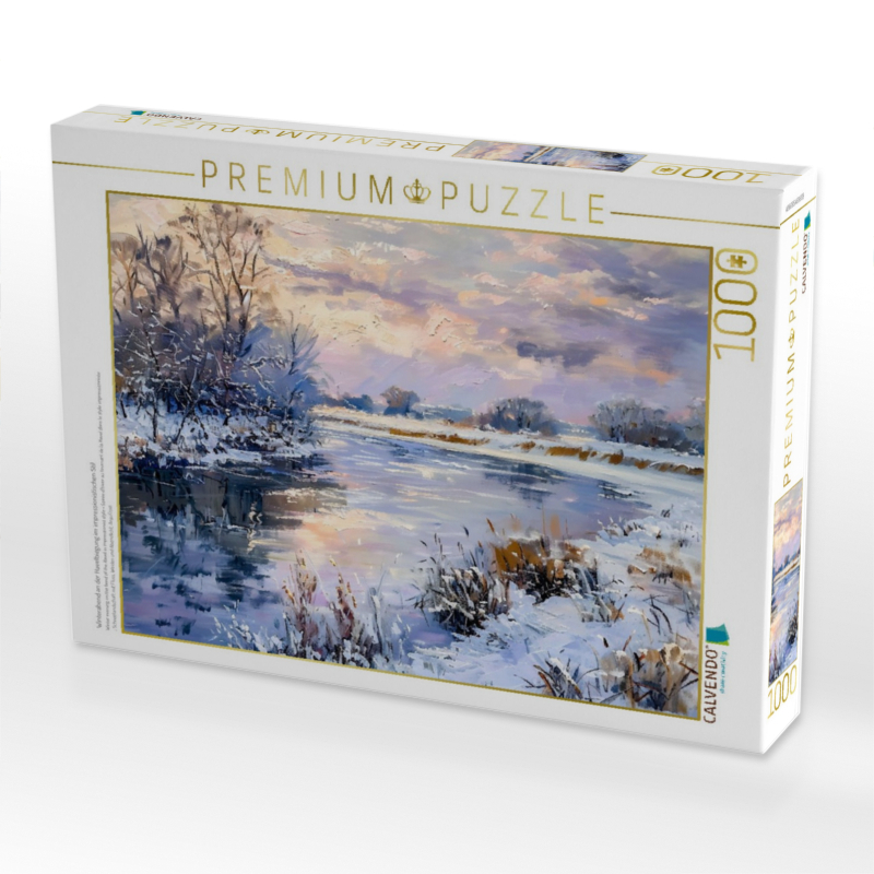 Winterabend an der Havelbiegung im impressionistischen Stil