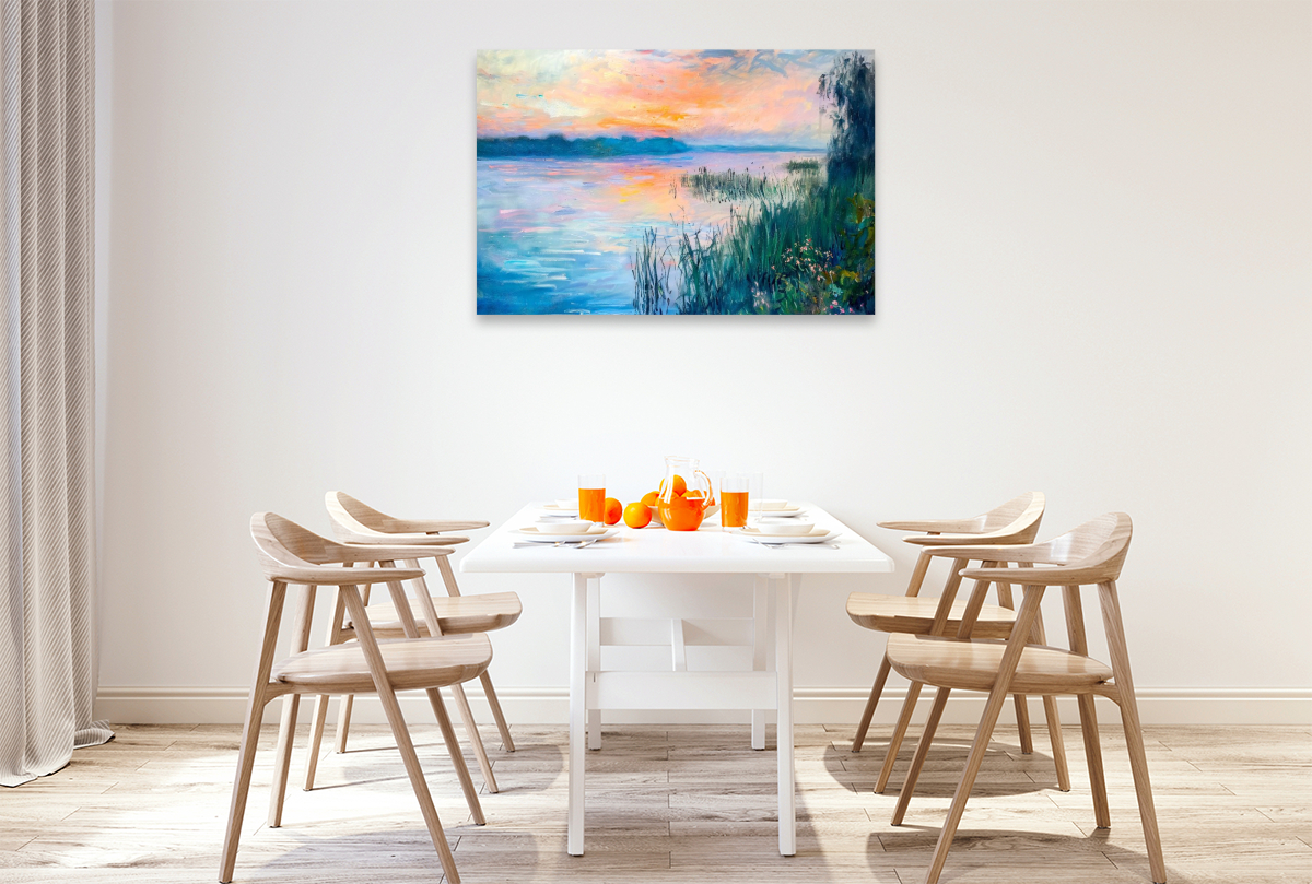 Abendruhe am märkischen See im Havelland impressionistischen Stil
