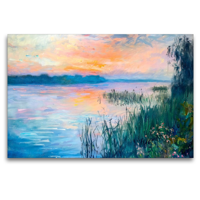 Abendruhe am märkischen See im Havelland impressionistischen Stil