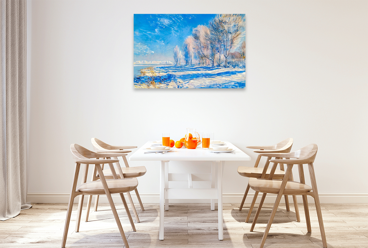Wintermorgen an der Havel im impressionistischen Stil