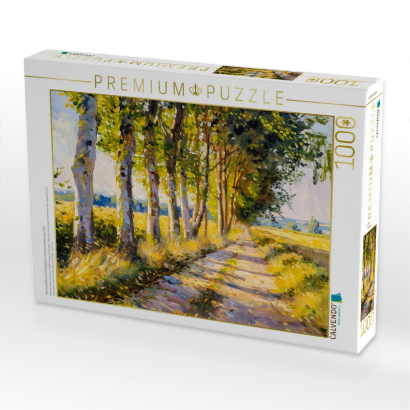 Sommerallee im Lichtspiel im impressionistischen Stil