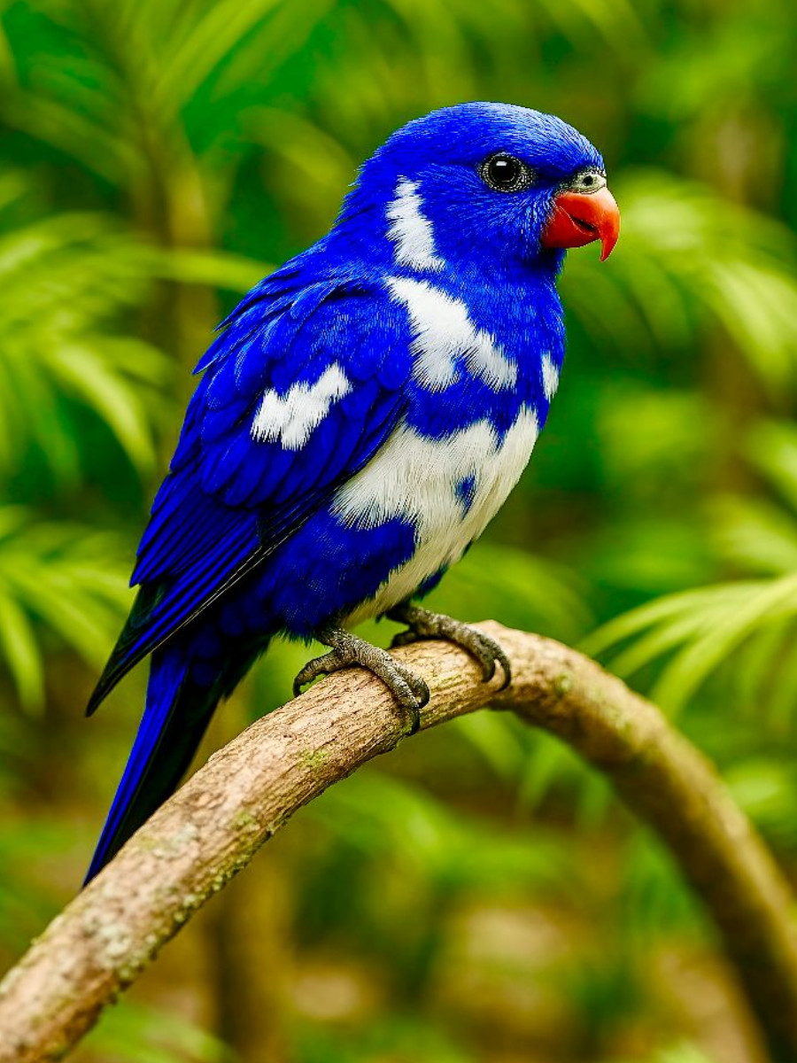 Der Ultramarinlorikeet (Vini ultramarina)