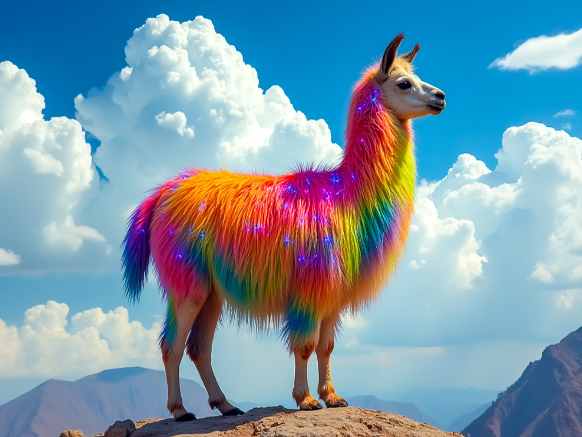 Urcuchillay, himmlischer Lama-Tiergott